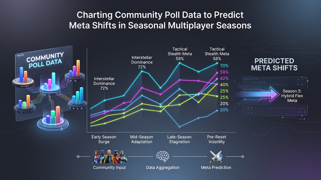 Graphs illustrating poll trends and meta evolution over a season
