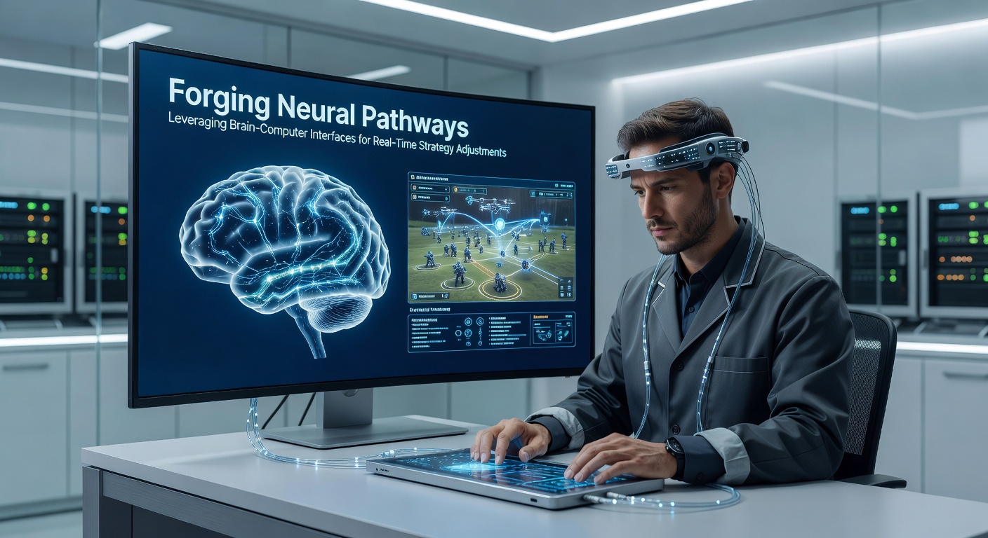 Close-up view of real-time neural data overlays guiding strategic adjustments during a VR esports competition