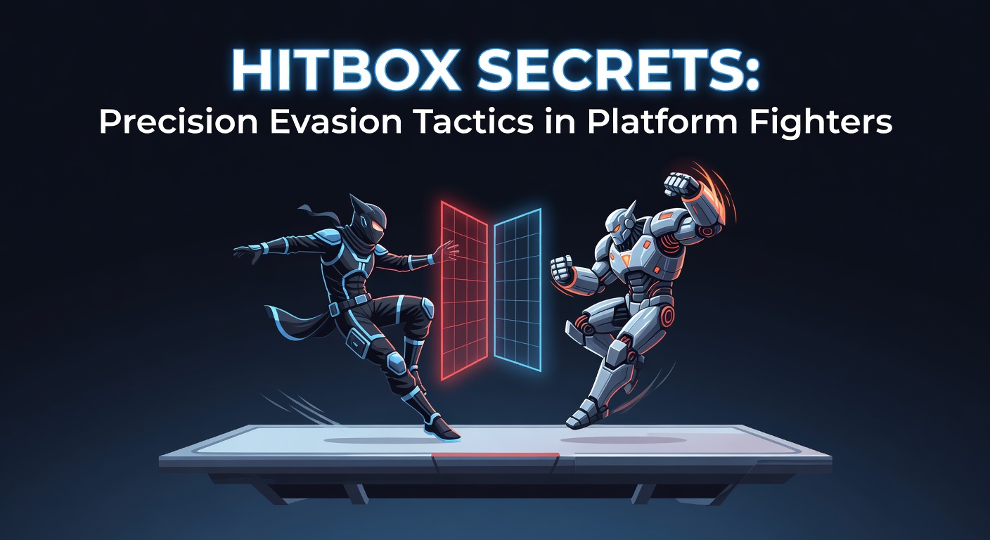 Color-coded hitboxes overlay on two characters clashing in a platform fighter, highlighting active collision areas during an attack and dodge